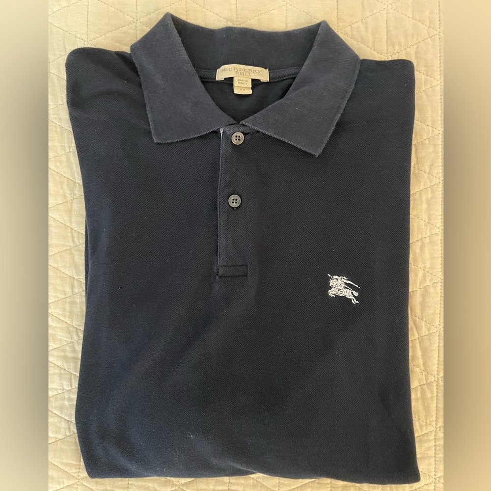 Burberry Navy Polo Shirt